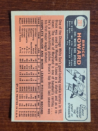 Tarjetas de béisbol Topps 1966 completan tu conjunto que elijas elegir cada una #151 - 300 - Imagen 211 de 231