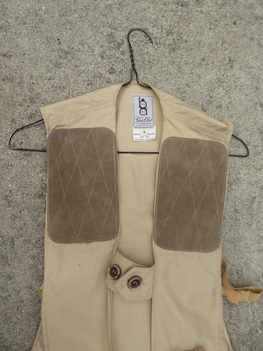 Vintage Bob Allen Gun Club Sportswear Des Moines hellbraune Schießweste S - Bild 3 von 4