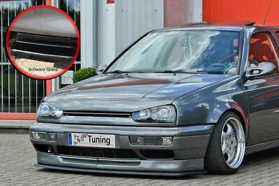 Espada alerón alerón delantero de ABS para VW Golf 3 con alerón GTi negro brillante