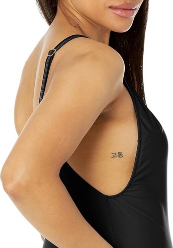 Prettygarden Damen One Piece schwarz U-Ausschnitt Rückenlehne Badeanzüge groß - Bild 3 von 5