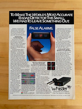 1988 Vintage Print Ad Whistler Radar Detector