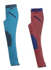 Kinderreithose "Emilia", Kniebesatz marsala/blau, seeblau/blau USG viele Größen