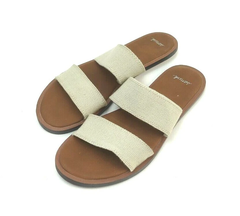 Sanuk Yoga Gora Gora Tan Brown Slip On Sandals Women's Size Shoes US 7  Preowned