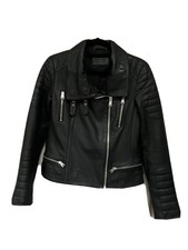 All Saints Leather Jacket 10 Lambs Leather