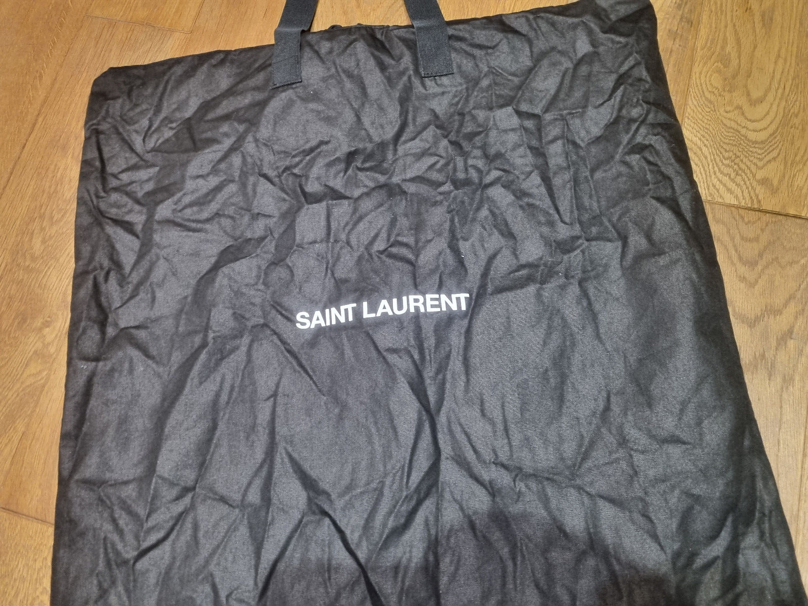 Saint Laurent Indumento Nero Tessuto Abito Tuta Borsa Copripolvere