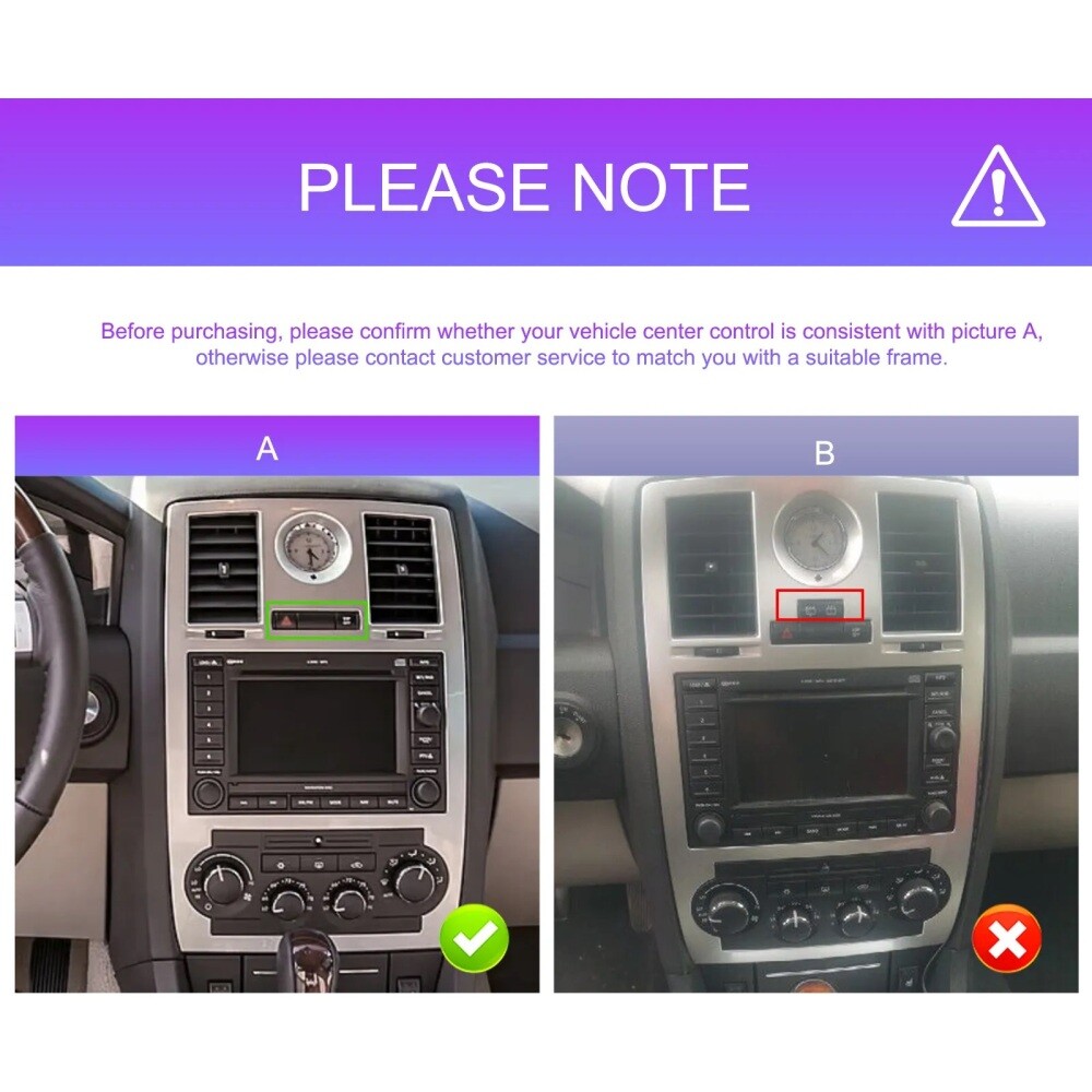 Android 12 Carplay Car Stereo Radio GPS Navi WIFI 5G For Chrysler 300C 2005-2010