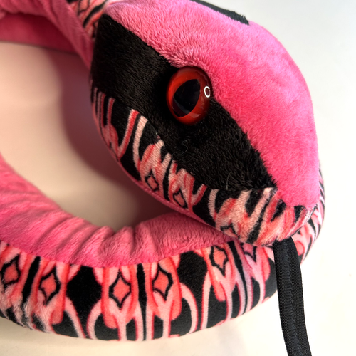 Wild Republic Links Pink Snake Plush Stuffed Animal Reptile Toy 54" - Picture 2 of 7