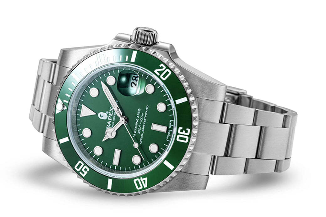 A BATHING APE Wrist Watch Men's Self-winding BAPEX TYPE 1 GREEN 