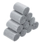 10 Rolls Latch Hook Yarn Precut Hook Rugs Yarn Gray
