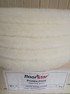 4x Floorstar Superpad weiß ø 406 mm 16'' Polierpad weich Hochglanz Polieren Ölen