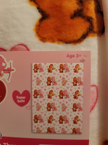 Care Bears Hearts & Valentines Plush Throw Blanket 50x70 Inches NEW 2024 - Picture 3 of 4