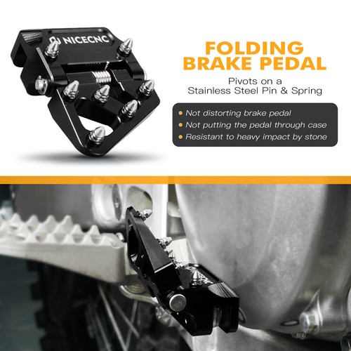 Folding Rear Brake Pedal Lever Tip For Yamaha WR250F 2001-2006 WR400F 1998-2000 - Picture 4 of 10