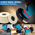 1/2/5/10Pcs 3" Wool Buffing Pad Polishing Wheel Round Felt Grinding Buffer Disc