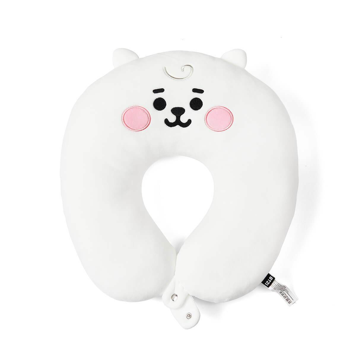Official BT21 RJ BABY TRAVEL NECK PILLOW W/ SNAP FASTENER NEW | eBay