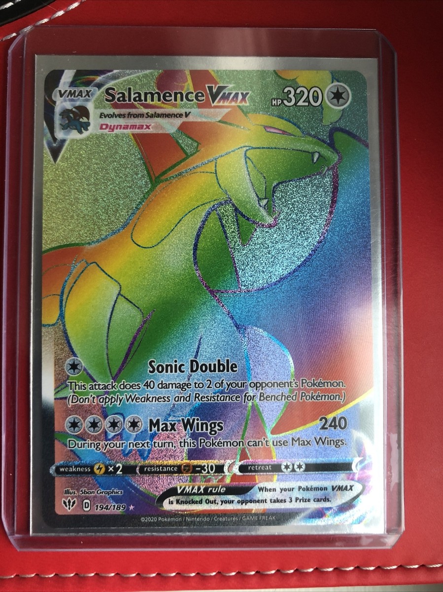 salamence vmax pokemon card value 2020 Sword & Shield Darkness Ablaze 144 Full Art/salamence PSA 10 Stock image Salamence VMAX - 144/189 -