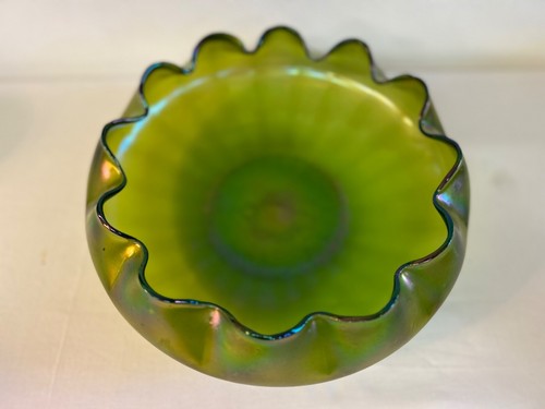 Loetz coppa vaso iridescente liberty Art nouveau Jugenstil no Murano Venini - Foto 18 di 18