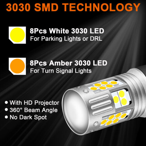 3157 LED Switchback Turn Signal Lights for Ford F-150 1990-2014 F-250 2011-2015 - Bild 8 von 11