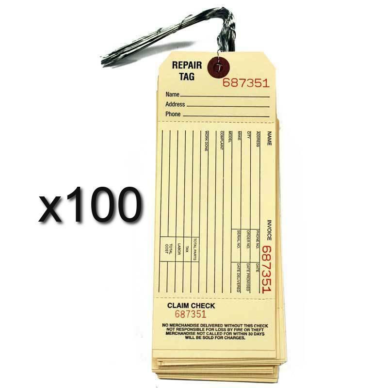 100 Service Repair Maintenance Tag For Vacuum Bicycle Small Engine Lawn Mower