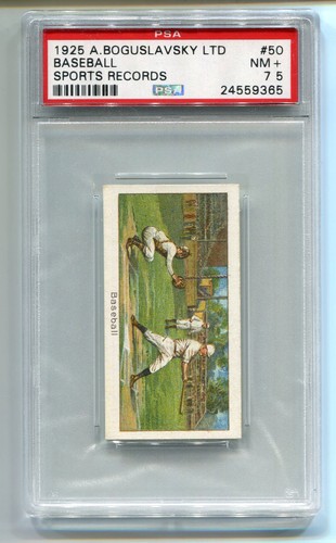 1925 Boguslavsky Turf Sports Records 50 Baseball George Sisler PSA 7,5 Nr Mint+