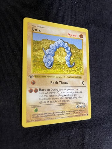 Shadowless Base Set Onix 56/102 1999 Pokemon NM/M NP 1st Edition - Picture 4 of 8