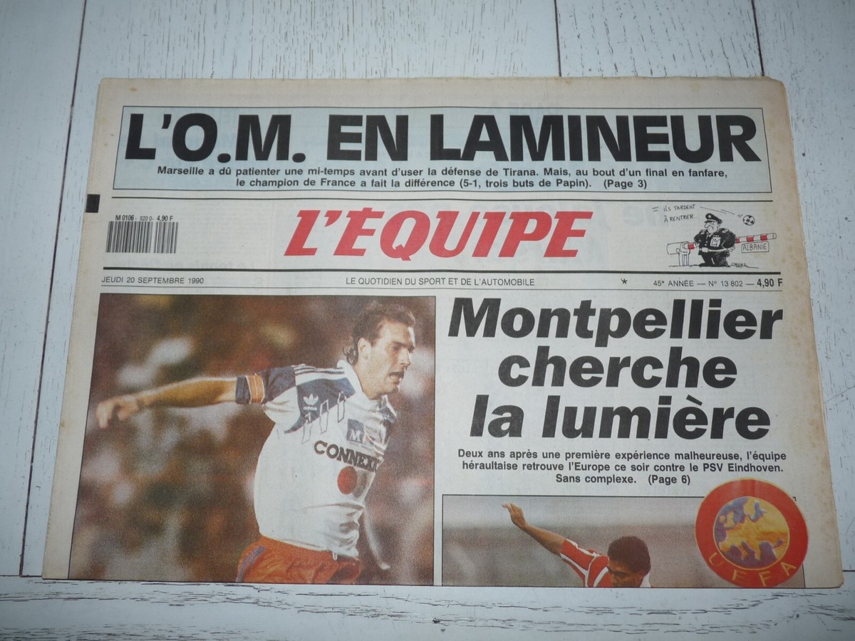 Rare porte clef Montpellier PSV Eindhoven coupe d'Europe 1990 MHSC football
