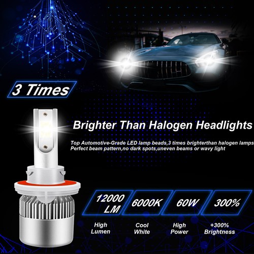 H13/9008 LED Headlight High Low Beam Bulbs for Ford Escape 2008-2012 Plug Play - Picture 11 of 12