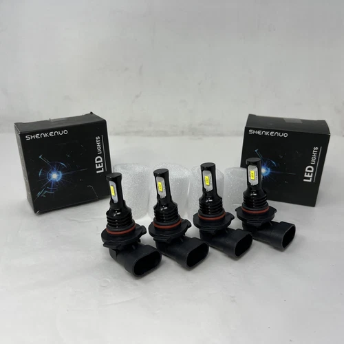 4 Pack - Shenkenuo 9005 H11 LED Headlight Bulbs Kit High Low Beam Bright White