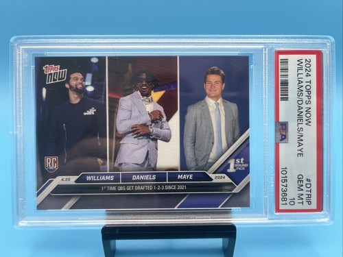 2024 Topps Now Caleb Williams / Drake Maye / Jayden Daniels RC PSA 10 - Bild 3 von 6