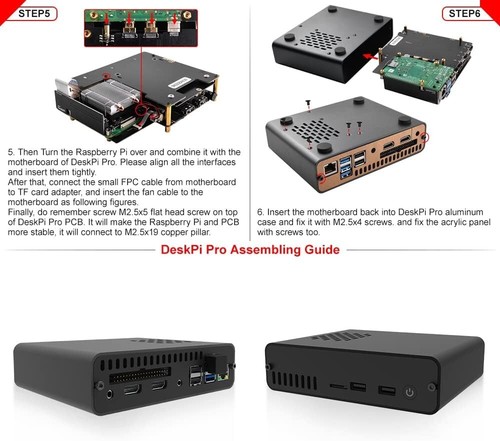 Raspberry Pi 4 DeskPi Pro V2 - 2.5" SATA HDD/SSD Kit with Cooling & USB Ports - Picture 10 of 11