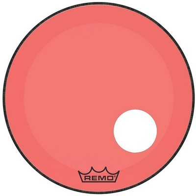 Bass-Drum-Fell Remo Colortone Powerstroke 3 Clear P3-1322-CT-RDOH 22'' Red Bass D