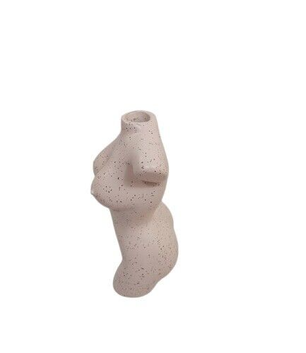 Blulu Miniature Flower Vase Pink Speckled Womens Naked Torso New - Picture 6 of 7