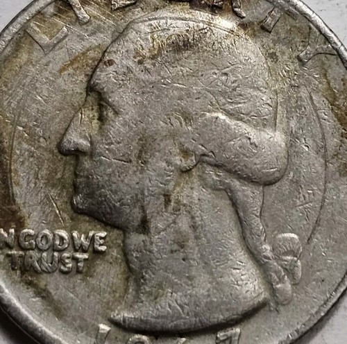 1967 P Washington Viertel Prägefehler Rückseite geprägt teilweise verkleidet fehlt - Bild 2 von 24