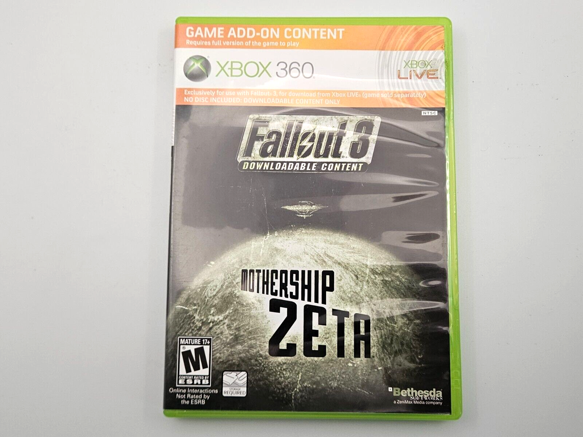 Fallout 3 Mothership Zeta - Xbox 360 - Case and Cover Art
