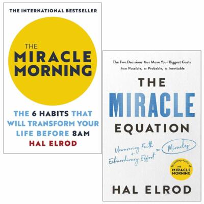 The Miracle Morning / The Miracle Equation Hal Elrod 2 BOOK SET NEW EXPEDITED 