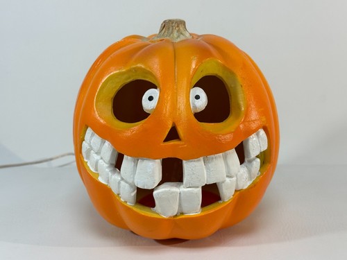 Vintage 1995 Halloween Kürbislicht - Trendmaster Goofy Jack-o-Laterne GETESTET funktioniert