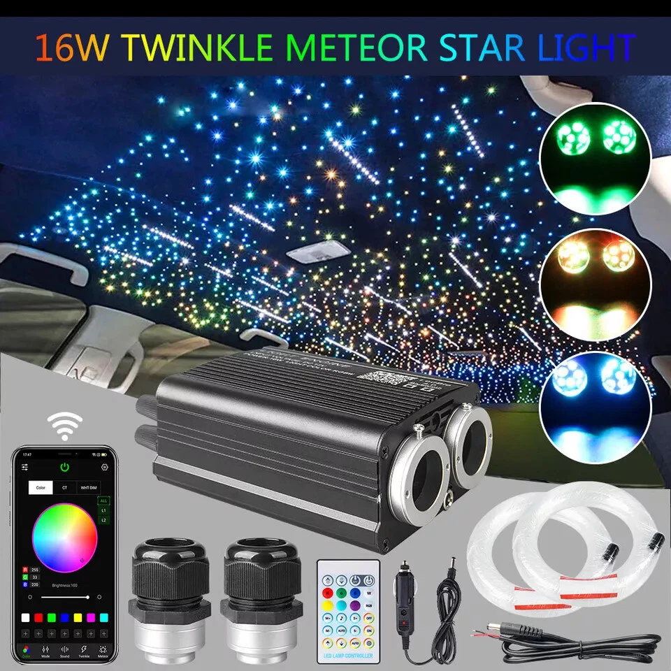 1200pcs Home Car Headliner Star Light kit Roof Twinkle Ceiling Light Fiber Optic - Изображение 2 из 4
