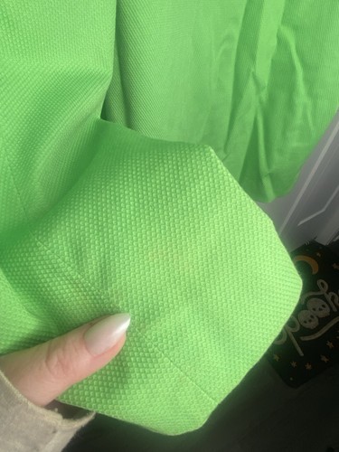 Quacker Factory Lime Green Sequin Trim Blazer Jacket Women's Plus Size 1X - Picture 6 of 7