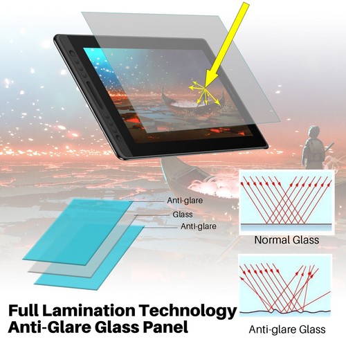 HUION KAMVAS PRO 16 Moniteur de dessin graphique écran stylo + barre tactile avec support - Photo 5/8