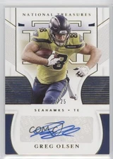 2020 Panini National Treasures Signatures Gold /25 Greg Olsen #S-GO Auto