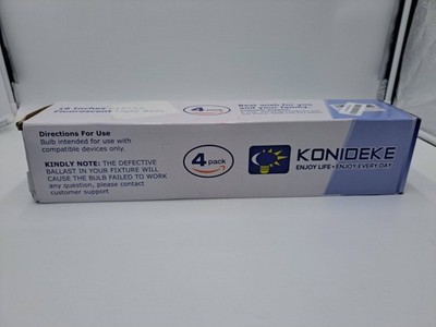 Konideke F15T8 18  Fluorescent Light Bulb 4 Pack