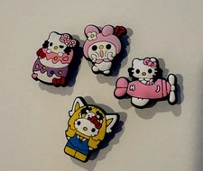 Lot of 4 Jibbitz Shoe Charms for Crocs   Sanrio Hello Kitty Theme