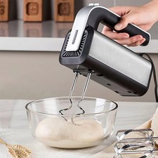 800W Stainless Steel Hand Mixer Electric Whisk, 5 Speeds Plus Turbo Function UK