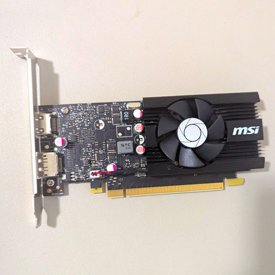 MSI NVIDIA GeForce GT 1030 2G LP OC Low Profile SFF PCIe x16 HDMI DVI Fan/HSK
