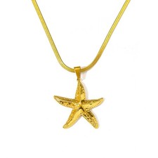 Gold Starfish Necklace for Women Starfish Pendant Necklaces Bohemian Chain Ne...