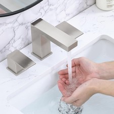 Bathroom Faucet 3 Hole, 8 Inch Widespread Bathroom Sink Faucets, 2 Handle Bat...