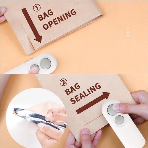 Rechargeable Bag Sealer, 2-In-1 Heat Sealer with Cutter for Chip Bags,7812 - Imagen 6 de 9