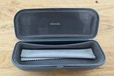 Prada Eyewear Hard Case with Cleaning Cloth - Gray/Red Logo