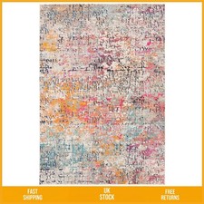 Chic Grey Pink Area Rug Modern Short Pile 24 x 36 Inch Living Dining Bedroom