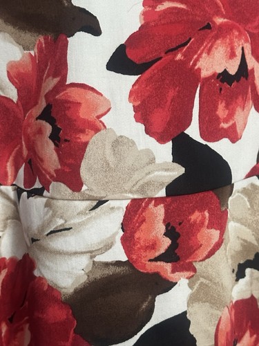 White House Black Market Floral Strapless Flair Mini-Midi Dress w/ Pockets Sz 2 - Picture 6 of 8