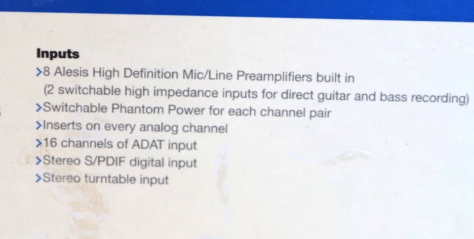 Alesis iO 26 Professional FireWire Interface | 8 Analog + 18 Digital Inputs (US) - Image 3 of 4